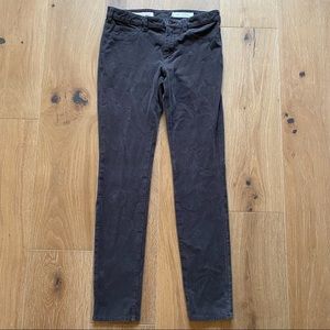 Pilcro Serif Charcoal Corduroy Skinny Jeans Size 28